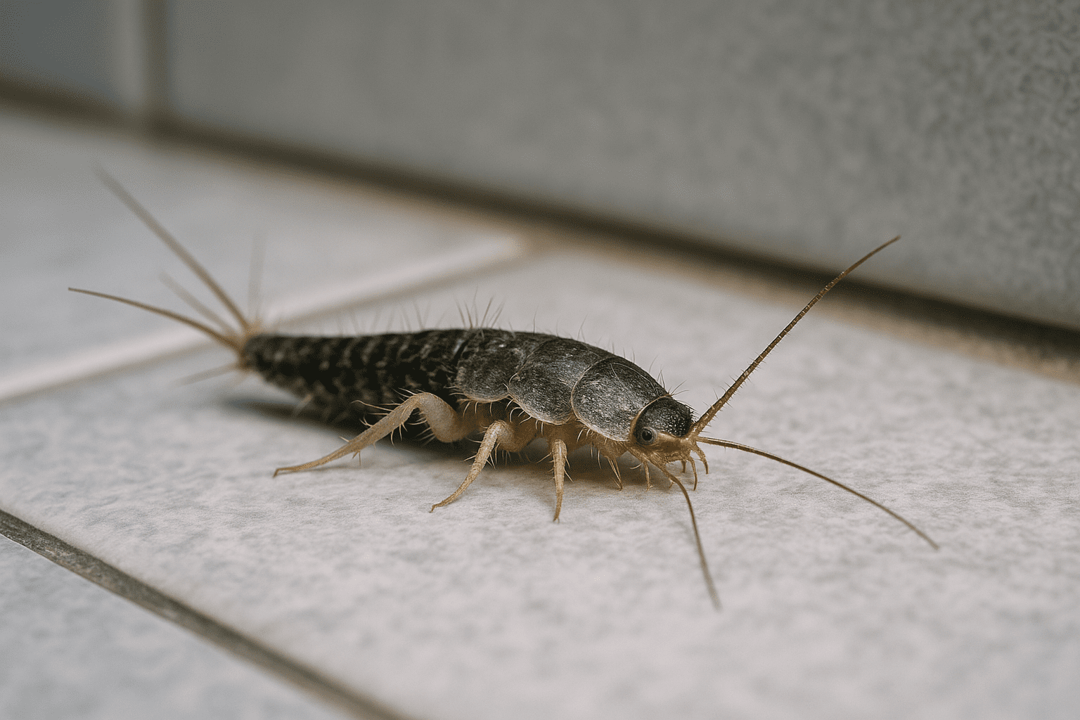 Skægkræ på gulv i bolig