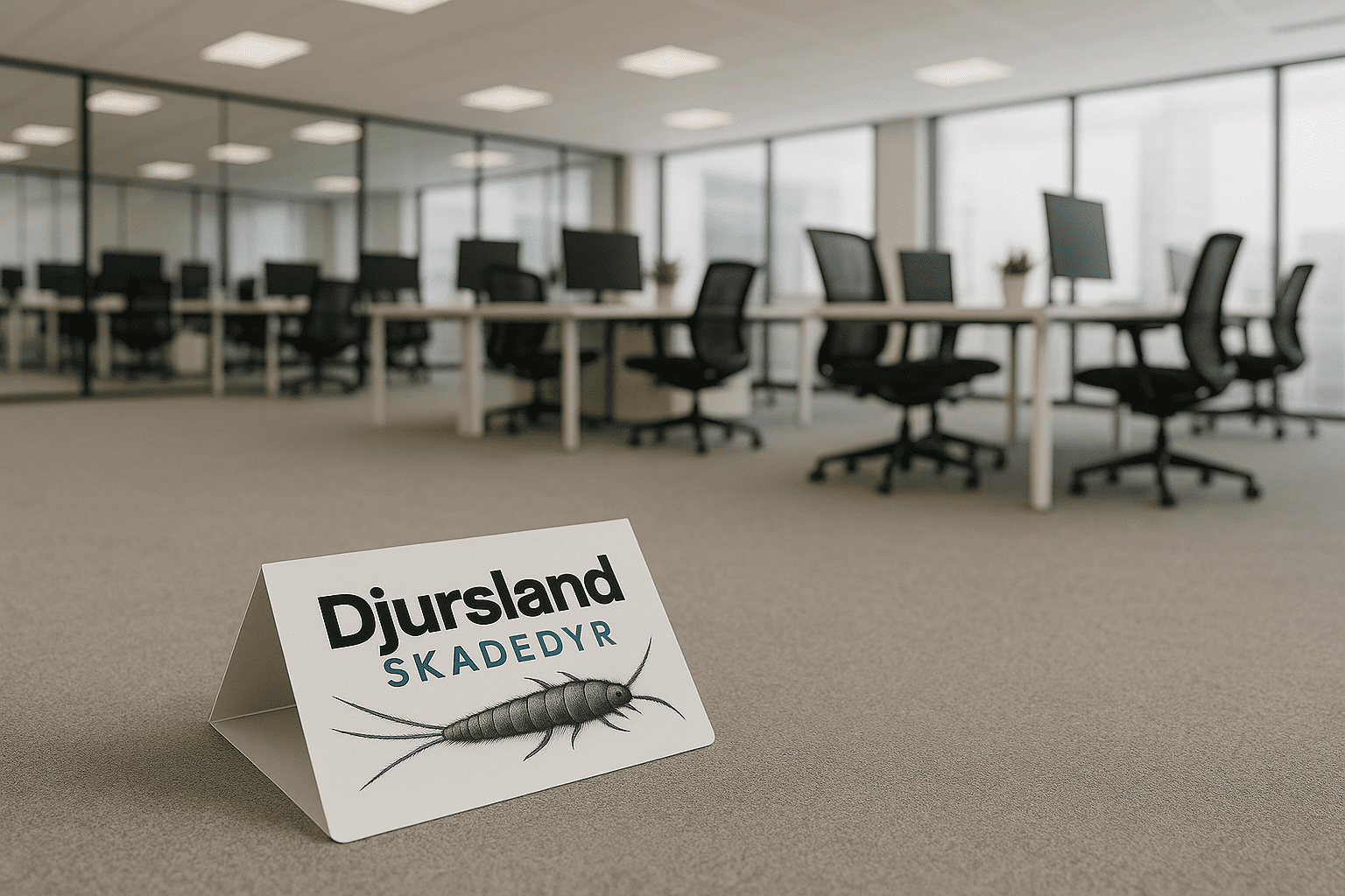 Skægkræ i kontorhus med flere lejere