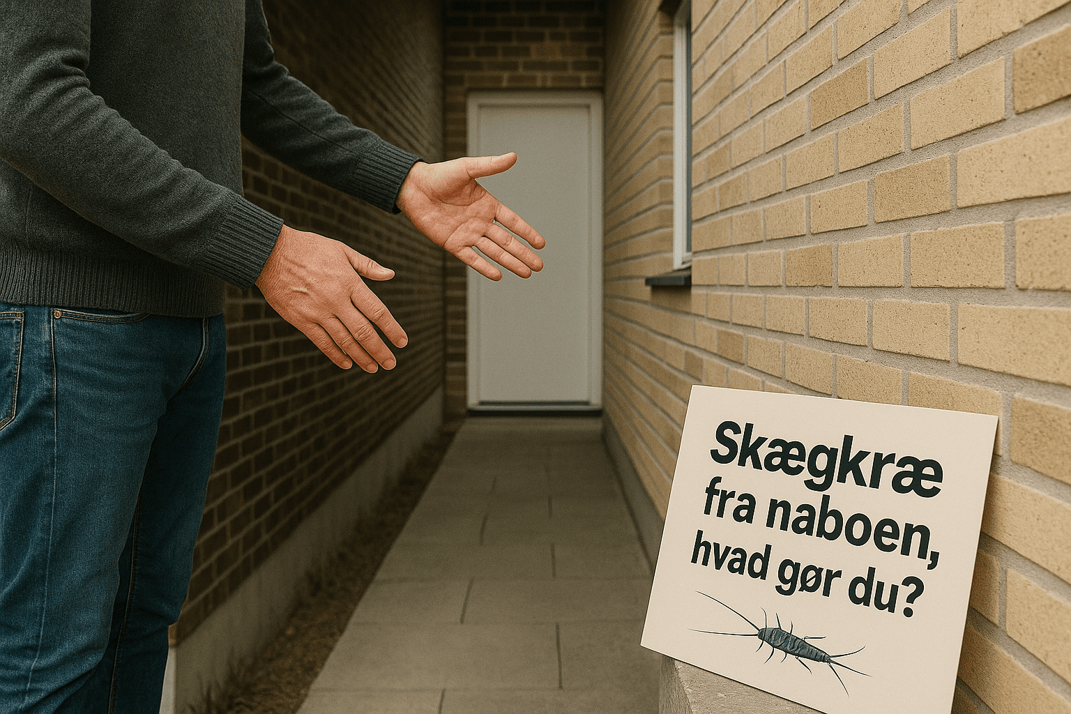 Illustration til side om skægkræ, der kommer fra naboen