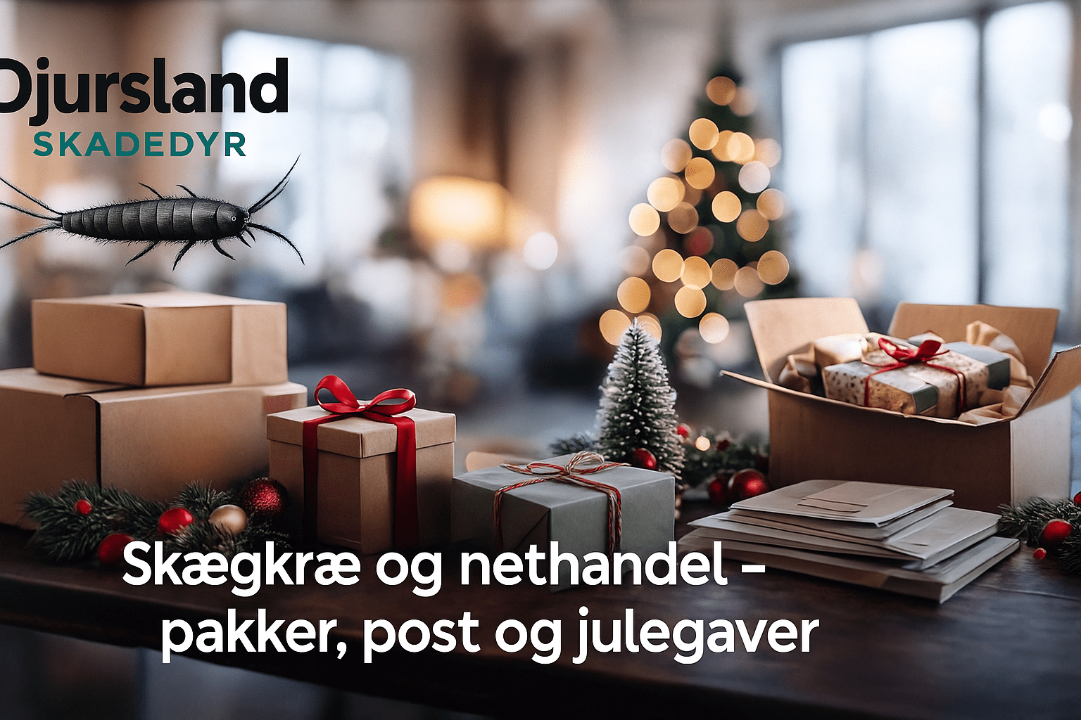 Skægkræ, der gemmer sig i papkasser, breve og indpakkede gaver.