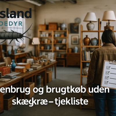 Tjekliste og genbrugsgenstande med fokus på at undgå skægkræ.