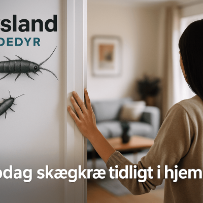 Skægkræ, der opdages tidligt i en bolig, fx få insekter ved paneler og møbler.